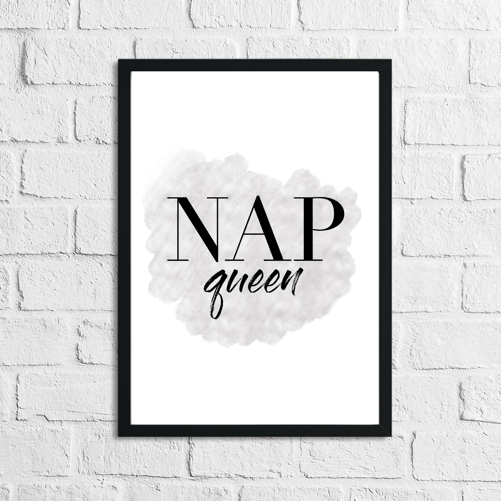 Nap Queen Grey Room Quote Wall Decor Print by WinsterCreations™ Official Store