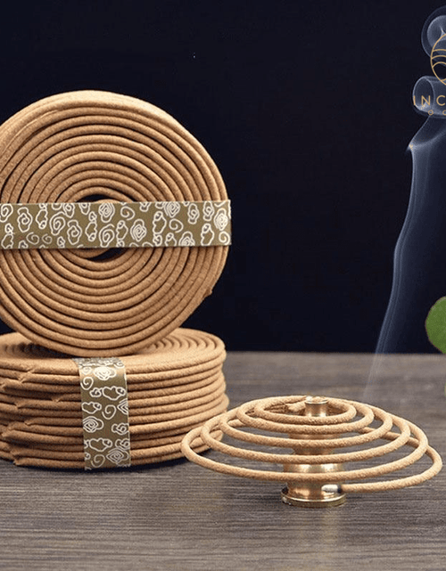 Load image into Gallery viewer, Natural Handmade Sandalwood Coils (48 box) by incenseocean
