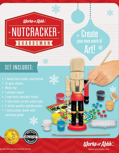 Load image into Gallery viewer, Holiday Craft Kit - Nutcracker Guard Wood Craft &amp; Paint Kit by MasterPieces Puzzle Company INC
