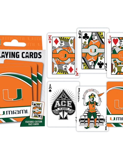 Load image into Gallery viewer, Miami Hurricanes Playing Cards - 54 Card Deck by MasterPieces Puzzle Company INC
