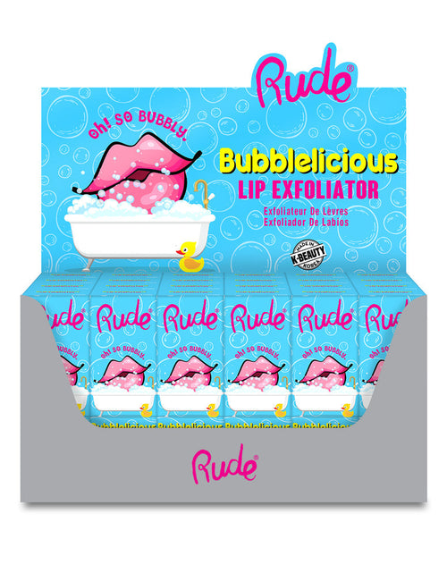 Load image into Gallery viewer, RUDE BUBBLELICIOUS Lip Exfoliator Display Set, 24 Pieces
