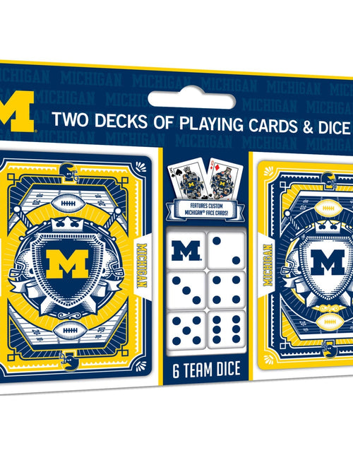 Load image into Gallery viewer, Michigan Wolverines - 2-Pack Playing Cards &amp; Dice Set by MasterPieces Puzzle Company INC
