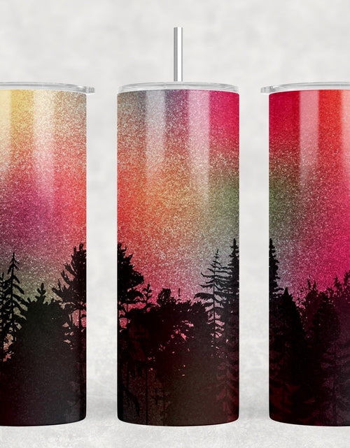 Load image into Gallery viewer, Northern Lights - 20 oz Steel Skinny Tumbler - Optional Blue Tooth Speaker - Speaker Color will Vary by Rowdy Ridge Co
