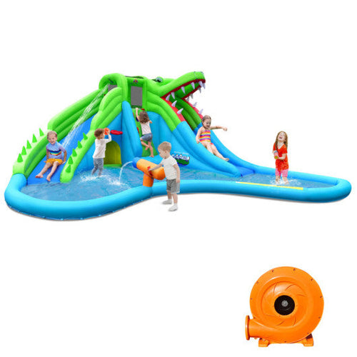 Load image into Gallery viewer, Inflatable Crocodile Style Water Slide Upgraded Kids Bounce Castle with 780W Blower
