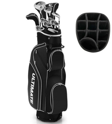 10 Pieces Womens Complete Golf Club Set with Alloy Driver Black