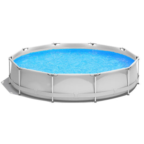 Load image into Gallery viewer, Round Above Ground Swimming Pool With Pool Cover-Gray
