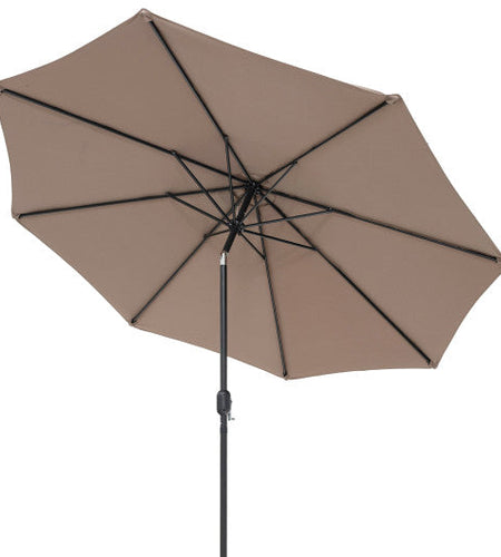 10 Feet Outdoor Patio Umbrella with Tilt Adjustment and Crank-Tan