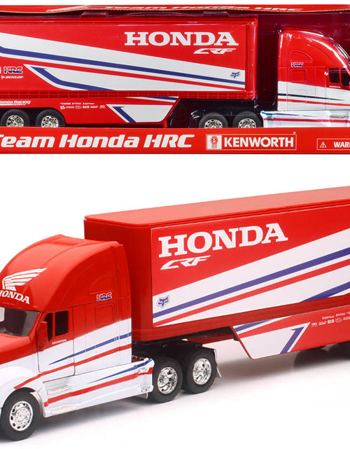 Load image into Gallery viewer, Kenworth Semi-Truck Red and White "Team Honda HRC" 1/32 Diecast Model by New Ray
