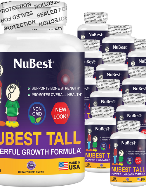 Load image into Gallery viewer, NuBest Tall, Powerful Growth for Kids &amp; Teens (5+), Non-Milk Drinkers, 60 Capsules by NuBest Nutrition®
