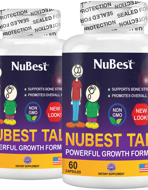 Load image into Gallery viewer, NuBest Tall, Powerful Growth for Kids &amp; Teens (5+), Non-Milk Drinkers, 60 Capsules by NuBest Nutrition®
