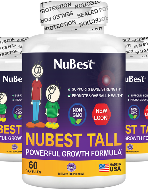 Load image into Gallery viewer, NuBest Tall, Powerful Growth for Kids &amp; Teens (5+), Non-Milk Drinkers, 60 Capsules by NuBest Nutrition®
