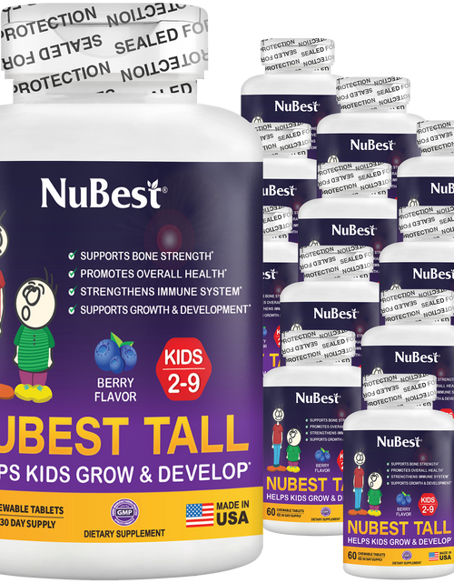 Load image into Gallery viewer, NuBest Tall Kids, Multivitamins, Berry Flavor, Ages 2-9, 60 Chewables by NuBest Nutrition®
