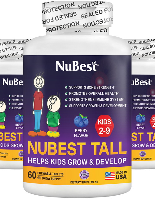 Load image into Gallery viewer, NuBest Tall Kids, Multivitamins, Berry Flavor, Ages 2-9, 60 Chewables by NuBest Nutrition®
