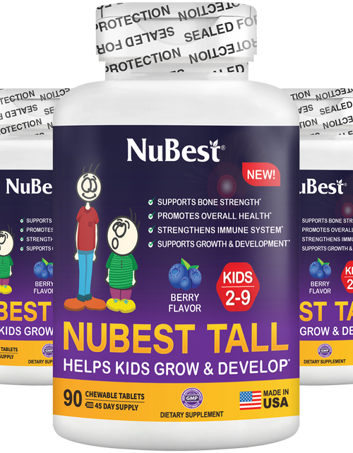 Load image into Gallery viewer, NuBest Tall Kids, Multivitamins, Berry Flavor, Ages 2-9, 90 Chewables by NuBest Nutrition®
