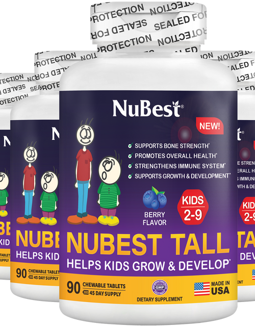 Load image into Gallery viewer, NuBest Tall Kids, Multivitamins, Berry Flavor, Ages 2-9, 90 Chewables by NuBest Nutrition®
