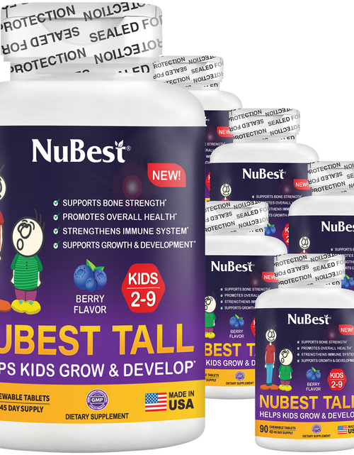 Load image into Gallery viewer, NuBest Tall Kids, Multivitamins, Berry Flavor, Ages 2-9, 90 Chewables by NuBest Nutrition®
