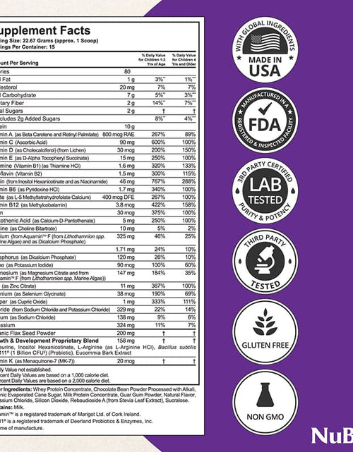 Load image into Gallery viewer, NuBest Tall Protein, Chocolate Shake, 15 servings by NuBest Nutrition®
