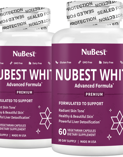 Load image into Gallery viewer, NuBest White, Skin Brightening Formula, 60 Vegan Capsules by NuBest Nutrition®
