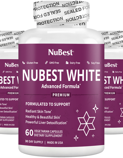 Load image into Gallery viewer, NuBest White, Skin Brightening Formula, 60 Vegan Capsules by NuBest Nutrition®
