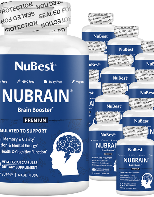 Load image into Gallery viewer, NuBest, NuBrain, Brain Booster, 60 Vegetarian Capsules by NuBest Nutrition®

