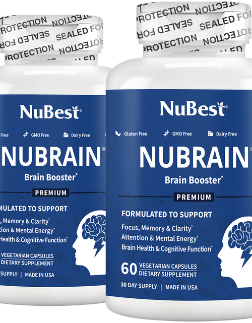 Load image into Gallery viewer, NuBest, NuBrain, Brain Booster, 60 Vegetarian Capsules by NuBest Nutrition®
