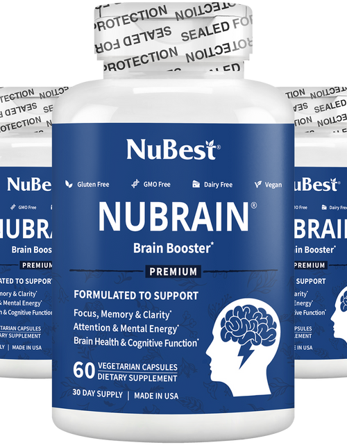 Load image into Gallery viewer, NuBest, NuBrain, Brain Booster, 60 Vegetarian Capsules by NuBest Nutrition®
