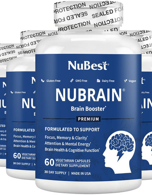 Load image into Gallery viewer, NuBest, NuBrain, Brain Booster, 60 Vegetarian Capsules by NuBest Nutrition®
