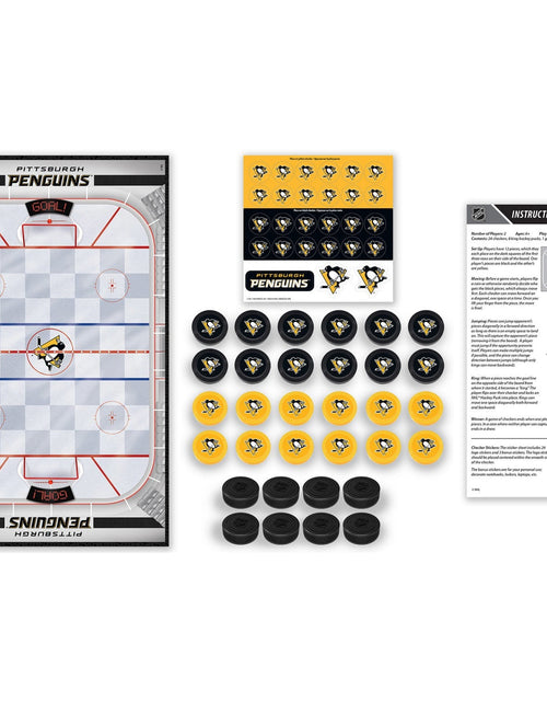 Load image into Gallery viewer, Pittsburgh Penguins Checkers Board Game by MasterPieces Puzzle Company INC
