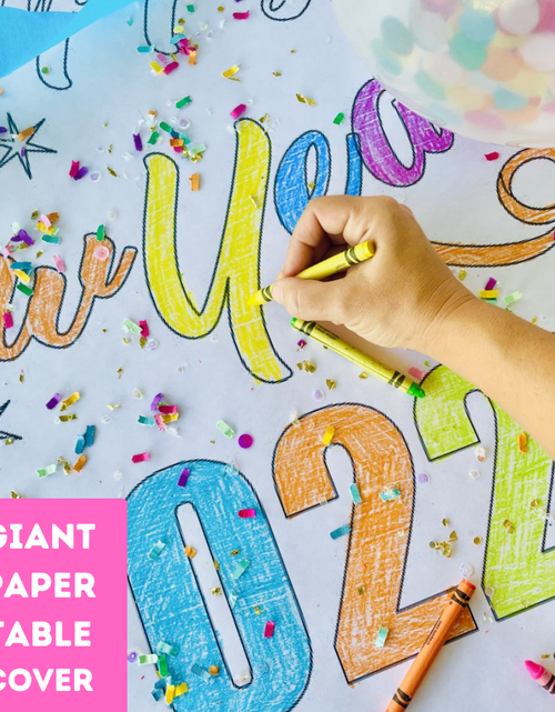 Load image into Gallery viewer, New Year 2024 Coloring Tablecloth by Creative Crayons Workshop
