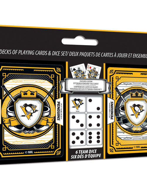 Load image into Gallery viewer, Pittsburgh Penguins - 2-Pack Playing Cards &amp; Dice Set by MasterPieces Puzzle Company INC
