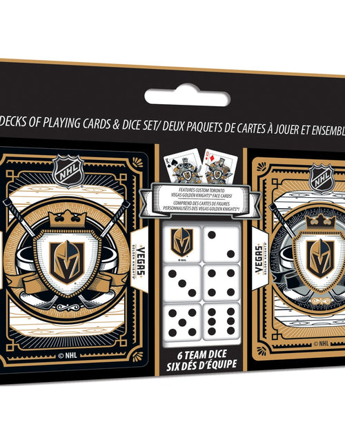 Load image into Gallery viewer, Las Vegas Golden Knights - 2-Pack Playing Cards &amp; Dice Set by MasterPieces Puzzle Company INC
