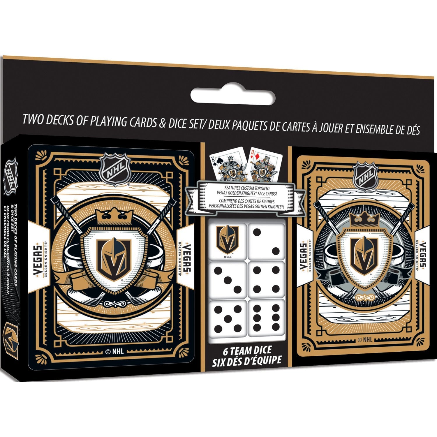 Las Vegas Golden Knights - 2-Pack Playing Cards & Dice Set by MasterPieces Puzzle Company INC