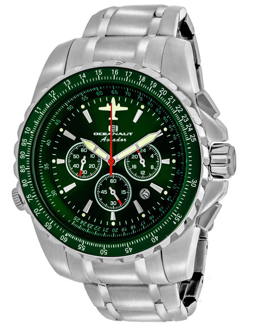 Load image into Gallery viewer, Oceanaut Men's Aviador Pilot Green Dial Watch - OC0117 by Balec Group
