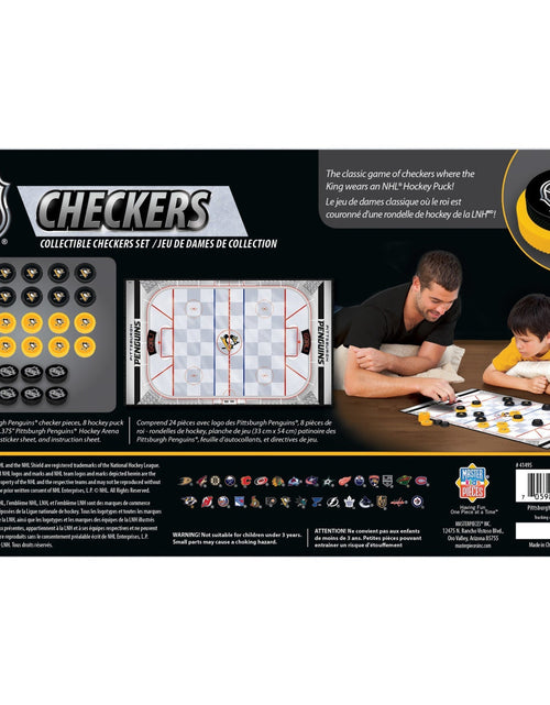 Load image into Gallery viewer, Pittsburgh Penguins Checkers Board Game by MasterPieces Puzzle Company INC
