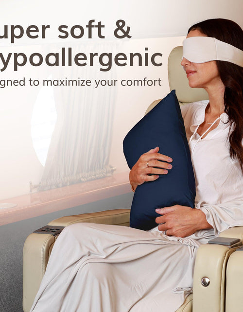 Load image into Gallery viewer, Odyssey Travel Pillow in Navy Blue by HappyLuxe
