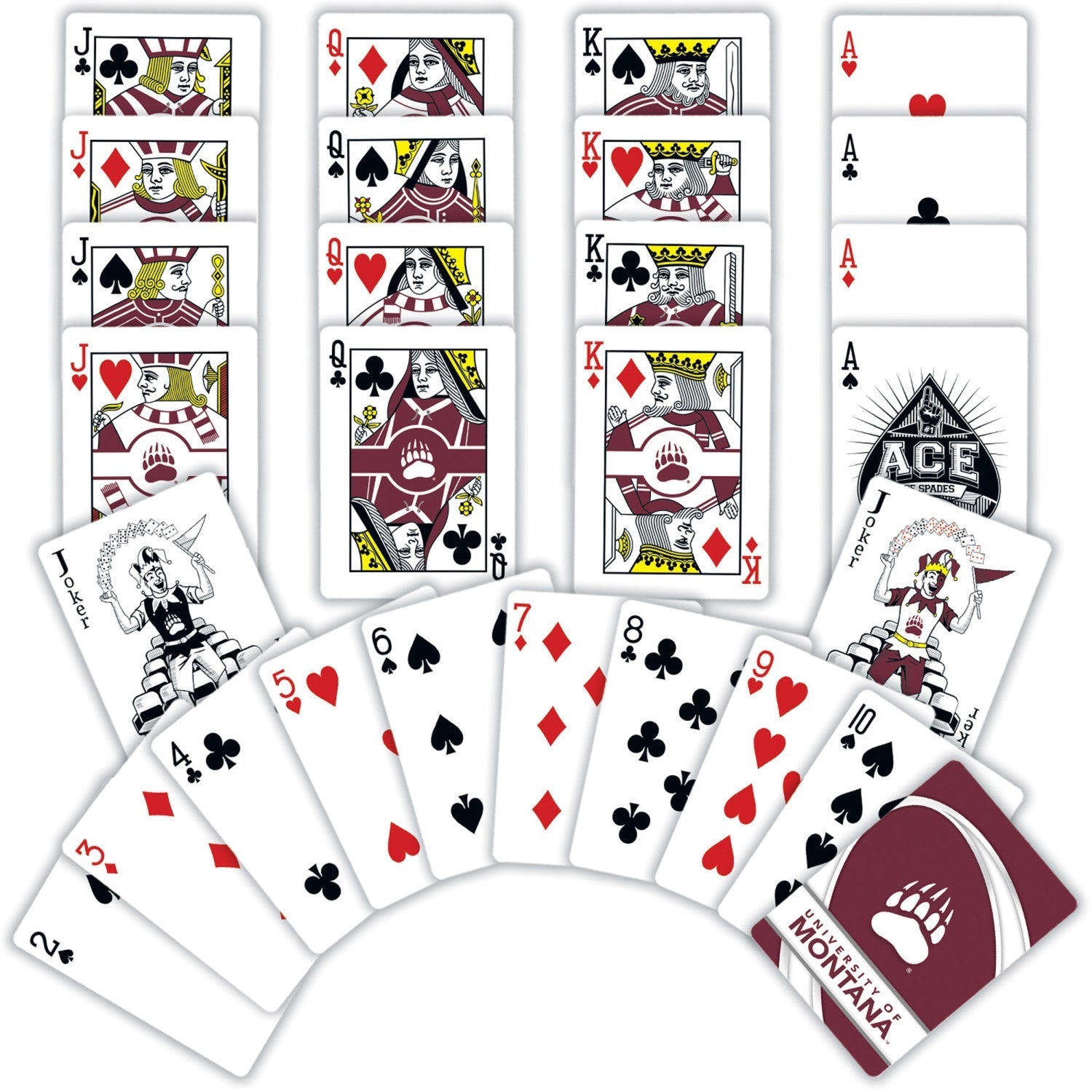 Montana Grizzlies Playing Cards - 54 Card Deck by MasterPieces Puzzle Company INC