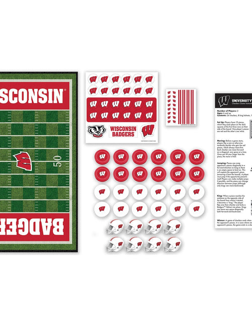Load image into Gallery viewer, Wisconsin Badgers Checkers Board Game by MasterPieces Puzzle Company INC
