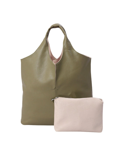 Load image into Gallery viewer, Reversible with Pouch Vegan Leather Bag by Embellish Your Life
