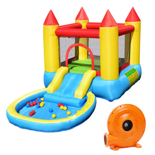 Load image into Gallery viewer, Inflatable Kids Slide Bounce House with 580w Blower
