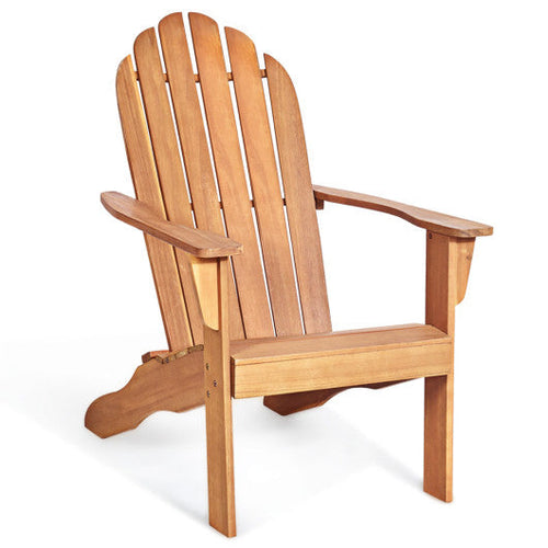 Load image into Gallery viewer, Acacia Wood Outdoor Adirondack Chair with Ergonomic Design-Natural

