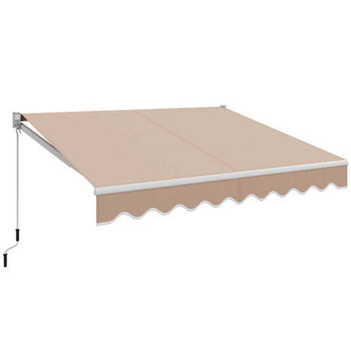 Load image into Gallery viewer, 10 x 8.2 Feet Retractable Awning with Easy Opening Manual Crank Handle-Beige
