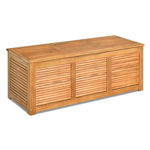 Load image into Gallery viewer, 46 Gallon Acacia Wood Storage Bench Box for Patio Garden Deck
