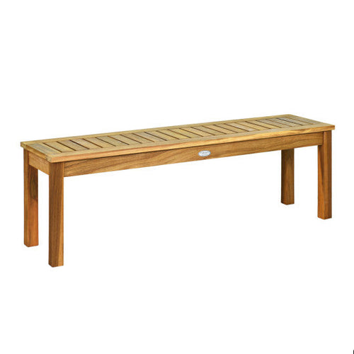 Load image into Gallery viewer, 52 Inch Outdoor Acacia Wood Dining Bench Chair
