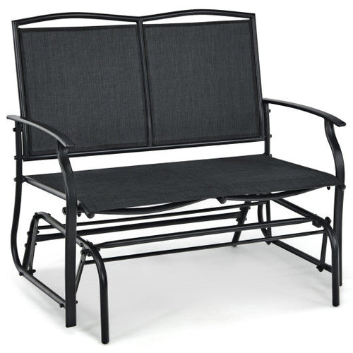 Load image into Gallery viewer, Iron Patio Rocking Chair for Outdoor Backyard and Lawn-Black
