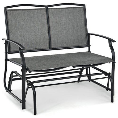 Load image into Gallery viewer, Iron Patio Rocking Chair for Outdoor Backyard and Lawn-Gray

