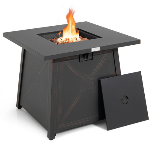 Load image into Gallery viewer, 30 Inch Square Propane Gas Fire Table with Waterproof Cover
