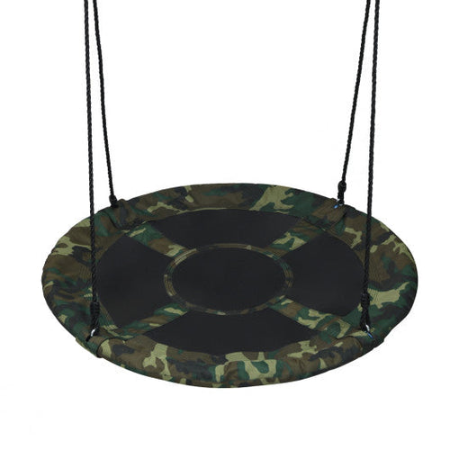 Load image into Gallery viewer, 40 Inch Flying Saucer Tree Swing Outdoor Play Set with Adjustable Ropes Gift for Kids

