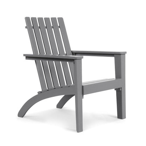 Load image into Gallery viewer, Outdoor Durable Patio Acacia Wood Adirondack Lounge Armchair-Gray
