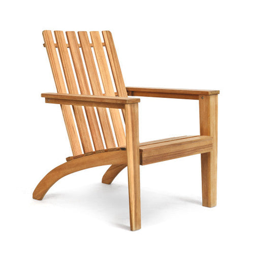 Load image into Gallery viewer, Outdoor Durable Patio Acacia Wood Adirondack Lounge Armchair-Natural
