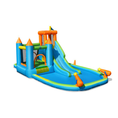 Load image into Gallery viewer, Inflatable Water Slide Kids Bounce House Splash Water Pool with 735W Blower
